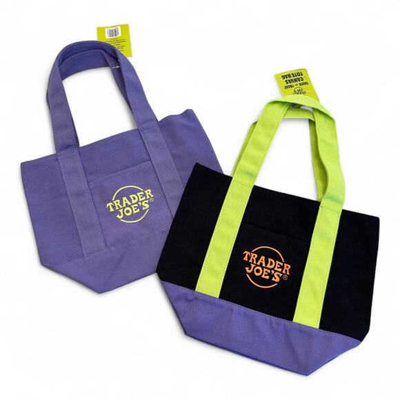 Trader Joe's Canvas Tote Bags Trick or Treat Set of 2 - Picture 6 of 6